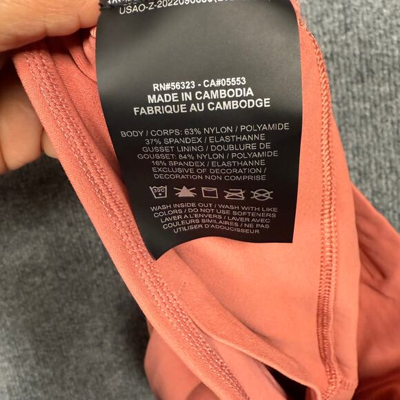 New Nike Womens Small Dri-Fit Capris Tight Cycling Training Burnt Orange Raw Hem - Picture 9 of 11